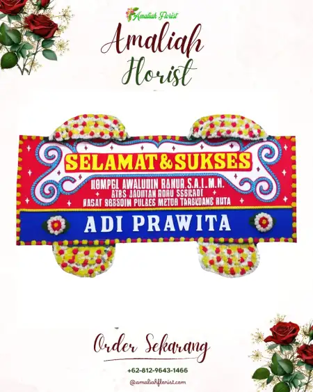 Papan Bunga Ucapan Selamat Bleber